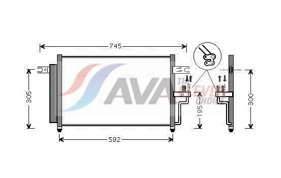 Kondensor, klimatanläggning HYA5082D Ava Quality Cooling