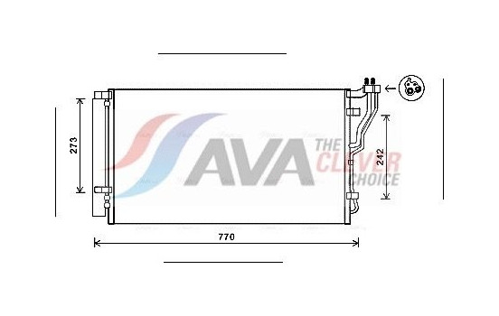 Kondensor, klimatanläggning HYA5246D Ava Quality Cooling, bild 2