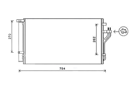 Kondensor, klimatanläggning HYA5279D Ava Quality Cooling
