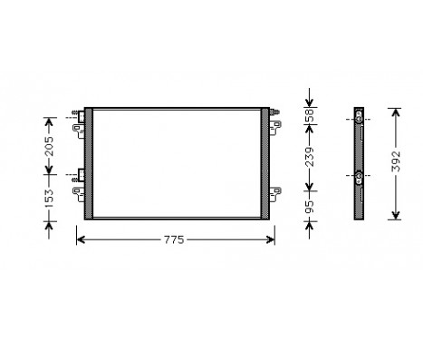 Kondensor, klimatanläggning *** IR PLUS *** 43005366 International Radiators Plus