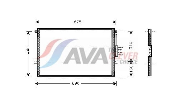 Kondensor, klimatanläggning JE5018 Ava Quality Cooling