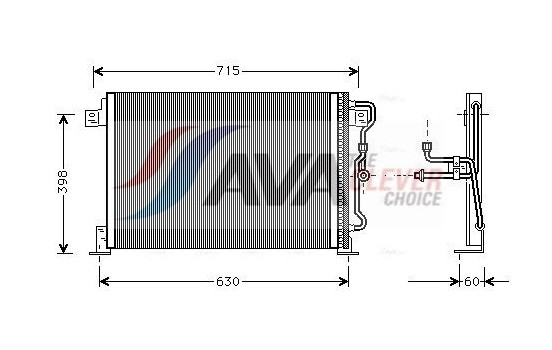 Kondensor, klimatanläggning JE5019 Ava Quality Cooling