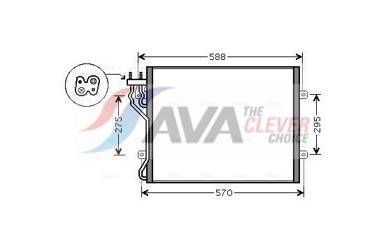 Kondensor, klimatanläggning JE5035 Ava Quality Cooling