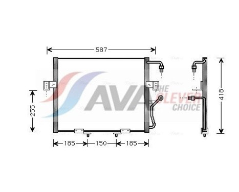 Kondensor, klimatanläggning KA5011 Ava Quality Cooling