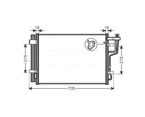Kondensor, klimatanläggning KA5102D Ava Quality Cooling, bild 2
