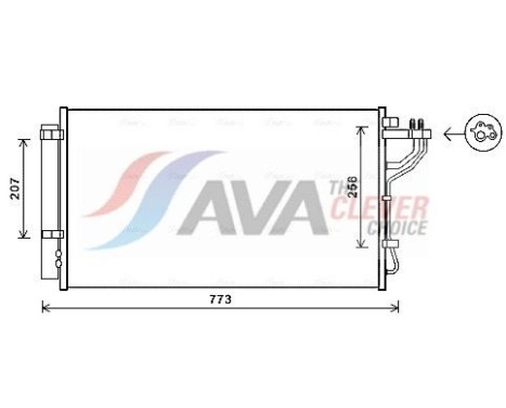 Kondensor, klimatanläggning KA5255D Ava Quality Cooling