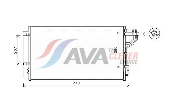 Kondensor, klimatanläggning KA5255D Ava Quality Cooling
