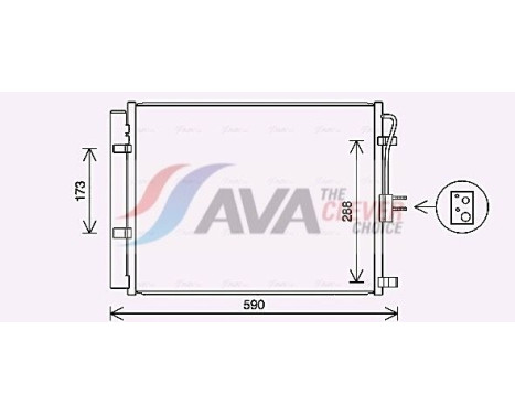 Kondensor, klimatanläggning KA5286D Ava Quality Cooling