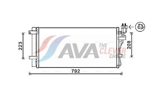Kondensor, klimatanläggning KAA5148D Ava Quality Cooling