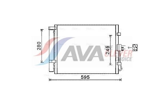 Kondensor, klimatanläggning KAA5150D Ava Quality Cooling, bild 2