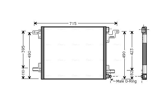 Kondensor, klimatanläggning MS5377 Ava Quality Cooling