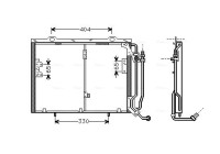 Kondensor, klimatanläggning MSA5245 Ava Quality Cooling