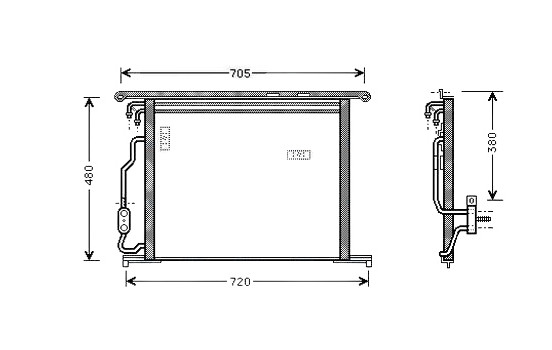 Kondensor, klimatanläggning MSA5280 Ava Quality Cooling
