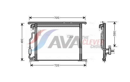Kondensor, klimatanläggning MSA5280 Ava Quality Cooling, bild 2