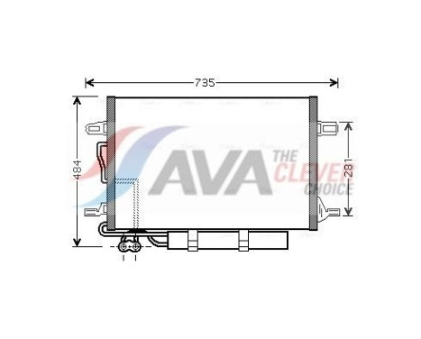Kondensor, klimatanläggning MSA5307D Ava Quality Cooling