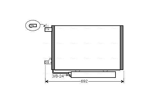 Kondensor, klimatanläggning MSA5386D Ava Quality Cooling