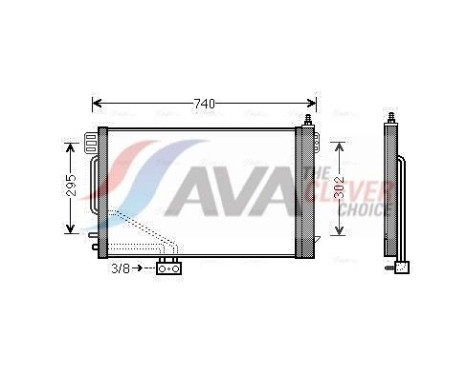 Kondensor, klimatanläggning MSA5493D Ava Quality Cooling