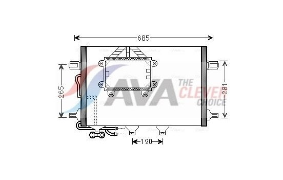 Kondensor, klimatanläggning MSA5562 Ava Quality Cooling