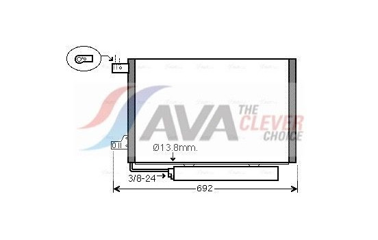 Kondensor, klimatanläggning MSA5578D Ava Quality Cooling