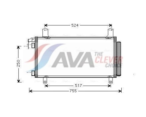 Kondensor, klimatanläggning MZ5158D Ava Quality Cooling
