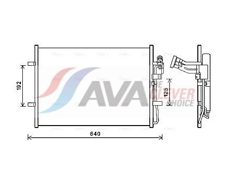 Kondensor, klimatanläggning MZ5281D Ava Quality Cooling