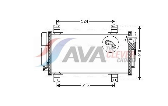 Kondensor, klimatanläggning MZA5231D Ava Quality Cooling, bild 2