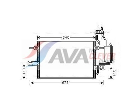 Kondensor, klimatanläggning OL5349D Ava Quality Cooling, bild 2