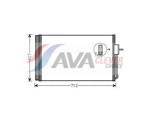 Kondensor, klimatanläggning OL5611D Ava Quality Cooling