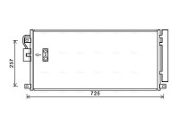 Kondensor, klimatanläggning OL5638D Ava Quality Cooling