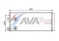 Kondensor, klimatanläggning OL5679D Ava Quality Cooling