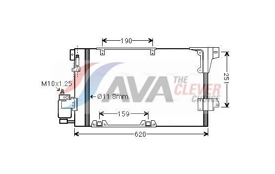 Kondensor, klimatanläggning OLA5251D Ava Quality Cooling, bild 2