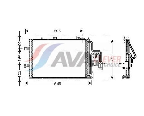 Kondensor, klimatanläggning OLA5307 Ava Quality Cooling