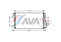 Kondensor, klimatanläggning RTA5348 Ava Quality Cooling