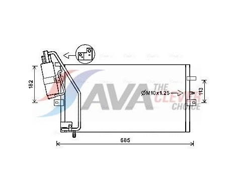 Kondensor, klimatanläggning SB5082D Ava Quality Cooling