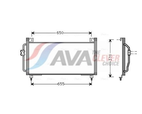 Kondensor, klimatanläggning SU5039 Ava Quality Cooling, bild 2