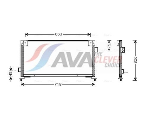 Kondensor, klimatanläggning SU5044 Ava Quality Cooling