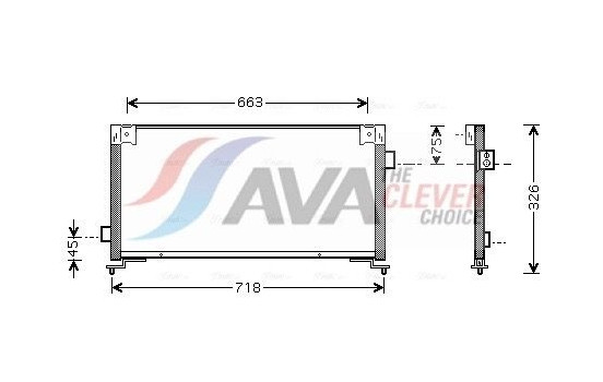 Kondensor, klimatanläggning SU5044 Ava Quality Cooling