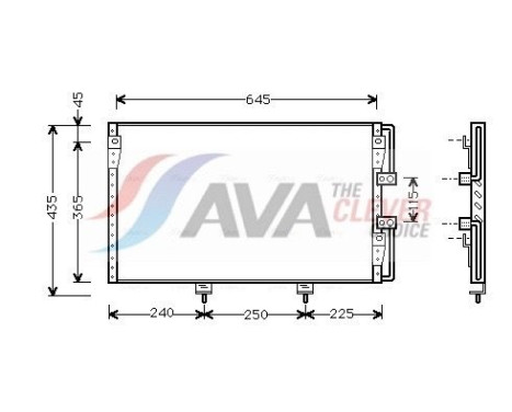 Kondensor, klimatanläggning TO5226 Ava Quality Cooling, bild 2