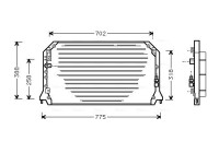 Kondensor, klimatanläggning TO5254 Ava Quality Cooling
