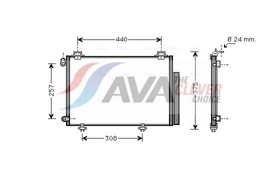 Kondensor, klimatanläggning TO5267D Ava Quality Cooling