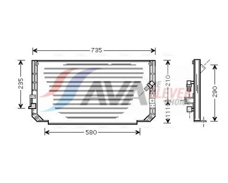 Kondensor, klimatanläggning TO5279 Ava Quality Cooling