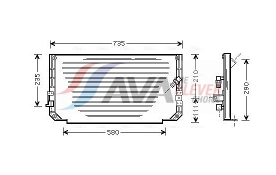 Kondensor, klimatanläggning TO5279 Ava Quality Cooling