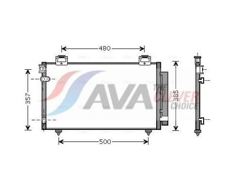 Kondensor, klimatanläggning TO5392D Ava Quality Cooling