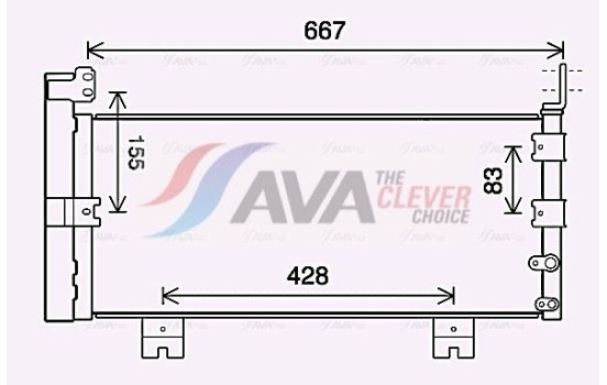 Kondensor, klimatanläggning TO5728D Ava Quality Cooling