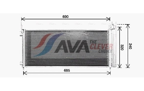 Kondensor, klimatanläggning TO5786D Ava Quality Cooling