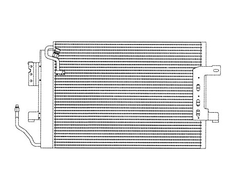 Kondensor, klimatanläggning TSP0225210 Delphi