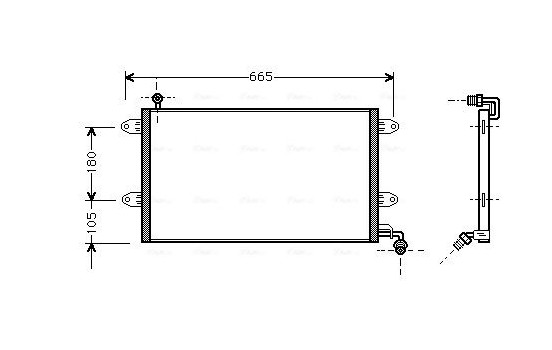 Kondensor, klimatanläggning VN5137 Ava Quality Cooling