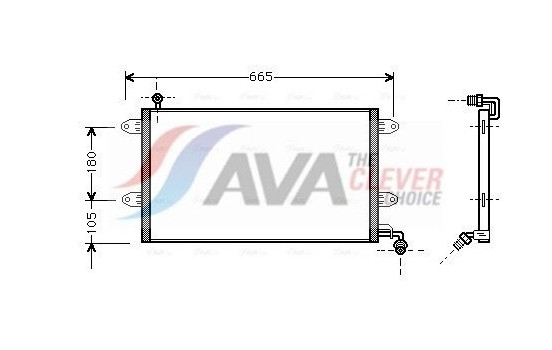 Kondensor, klimatanläggning VN5137 Ava Quality Cooling