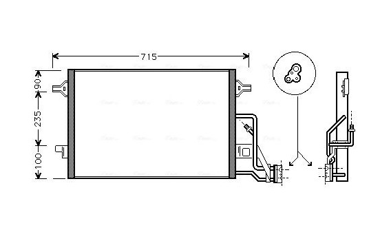 Kondensor, klimatanläggning VN5189 Ava Quality Cooling