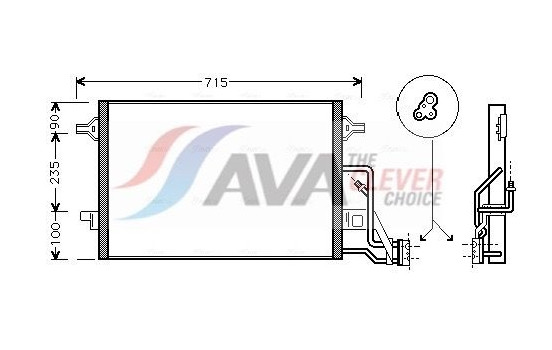 Kondensor, klimatanläggning VN5189 Ava Quality Cooling